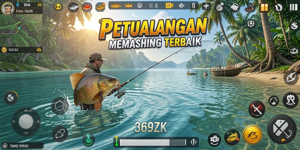 Tampilan menakjubkan dari gameplay memancing di 369ZK.