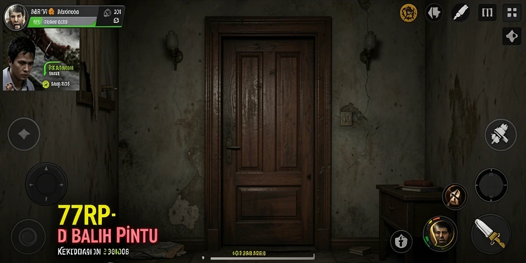 Screenshot gameplay 77RP menampilkan suasana Horror yang mendebarkan.