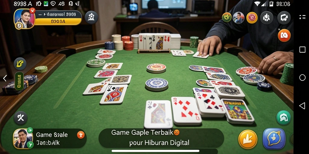 Screenshot gameplay Gaple yang seru dan interaktif.