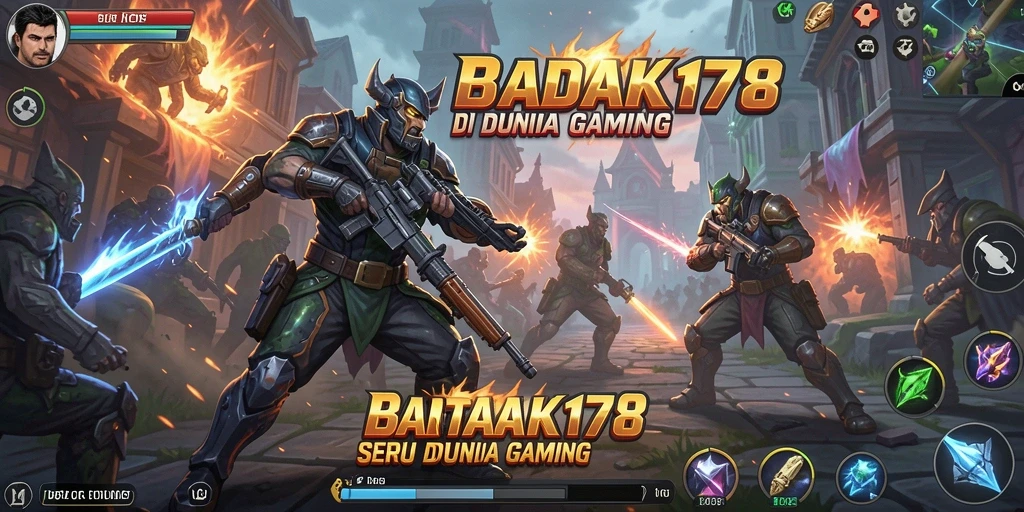 Screenshot menunjukkan aksi pertarungan intens dalam BADAK178.