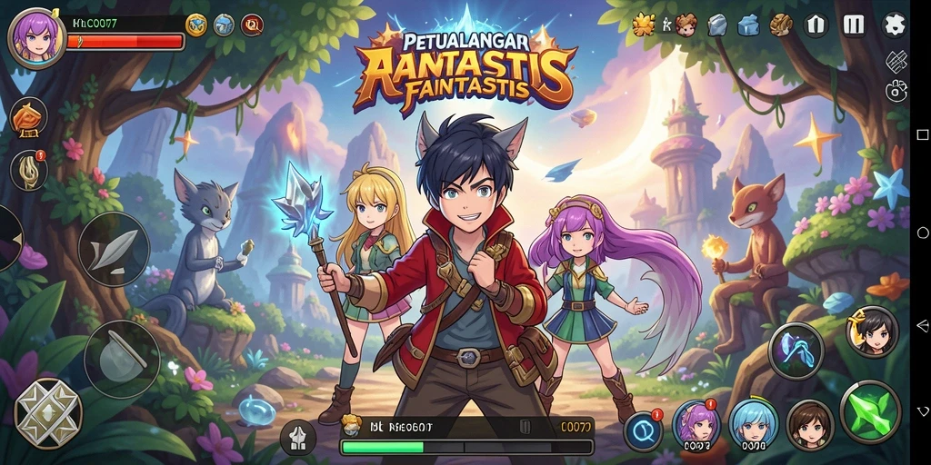 Tampilan gameplay C0077 yang memikat dan penuh warna.