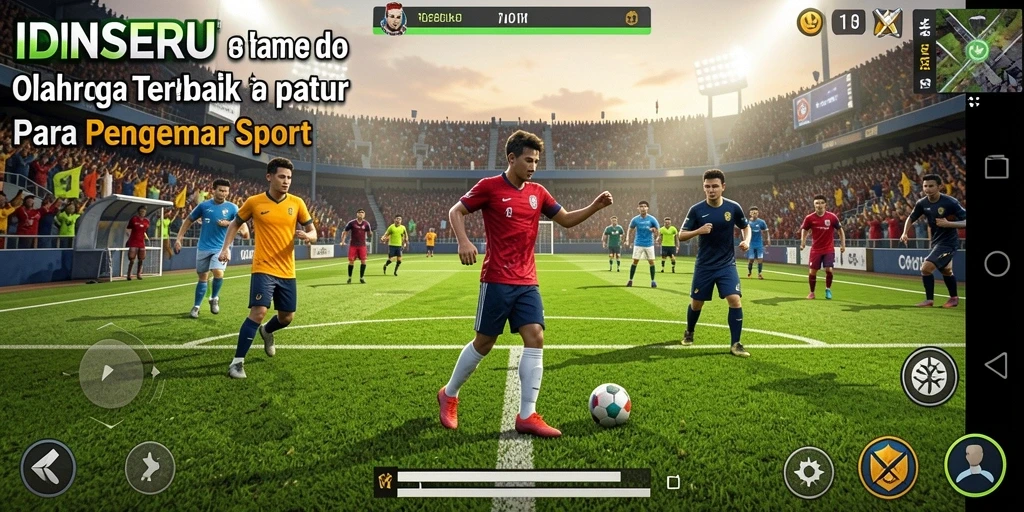 Tampilan gameplay yang menarik dan penuh aksi olahraga.