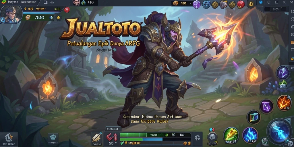 Screenshot gameplay JUALTOTO yang menunjukkan pertarungan epik di dunia ARPG.