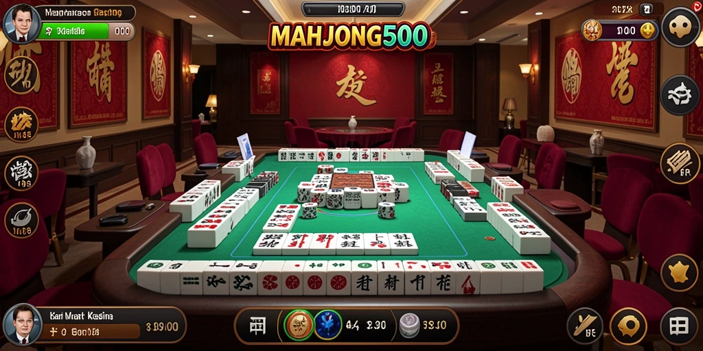 Screenshot gameplay MAHJONG500 menampilkan pengalaman Kasino yang mendebarkan.