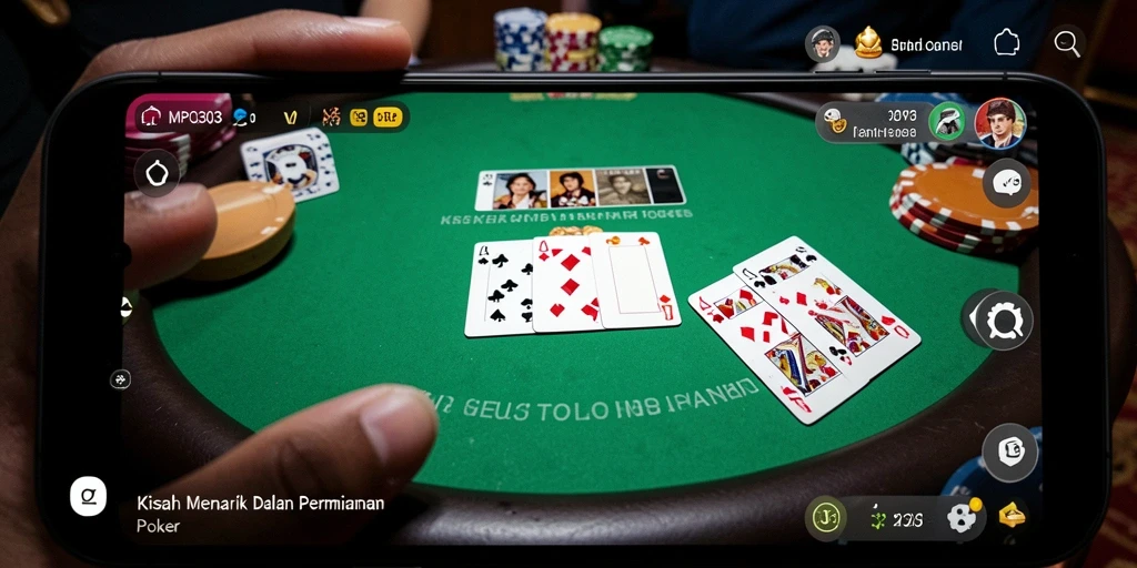 Tampilan gameplay Poker yang mendebarkan di MPO303.
