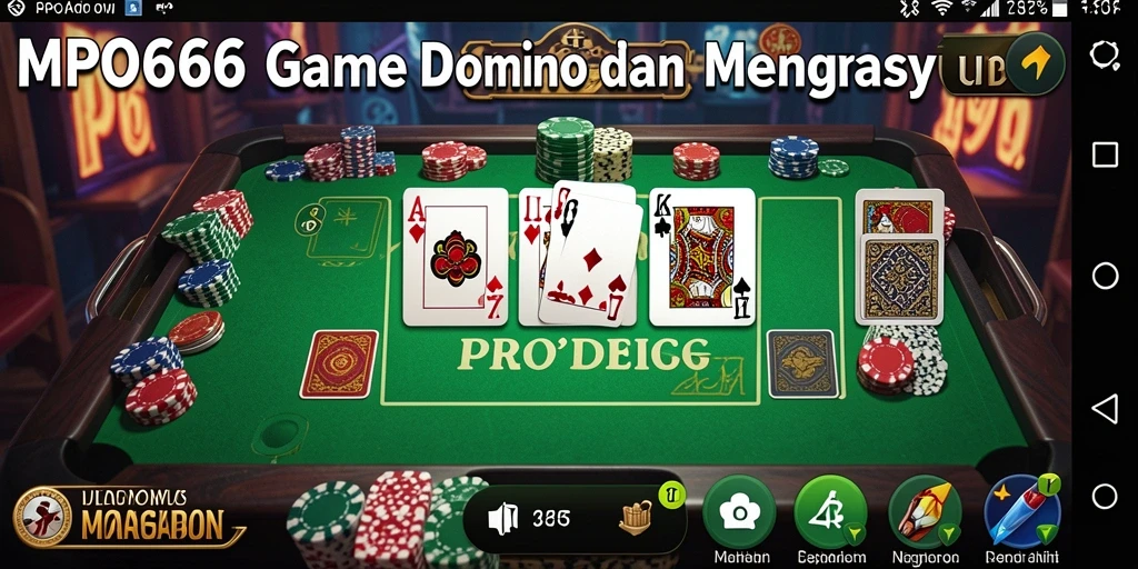 Tampilan gameplay MPO666 yang menarik saat bermain Domino.