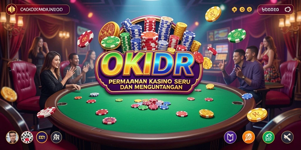 Tampilan gameplay seru dalam aplikasi Kasino OKIDR.