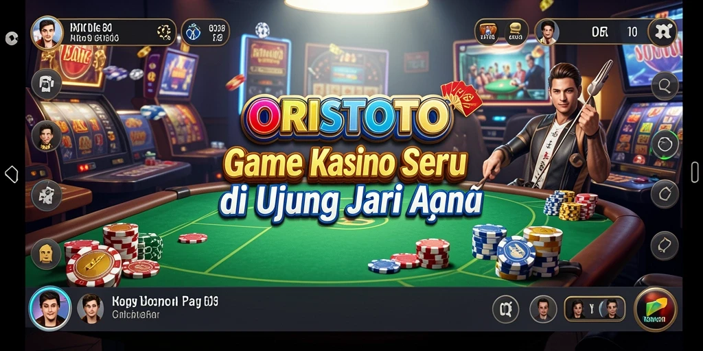 Tampilan permainan kasino yang menarik di ORISTOTO.