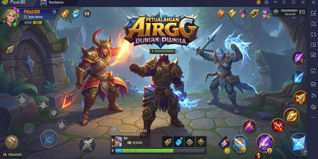 Screenshot POA88 menampilkan pertempuran spektakuler dalam dunia ARPG.