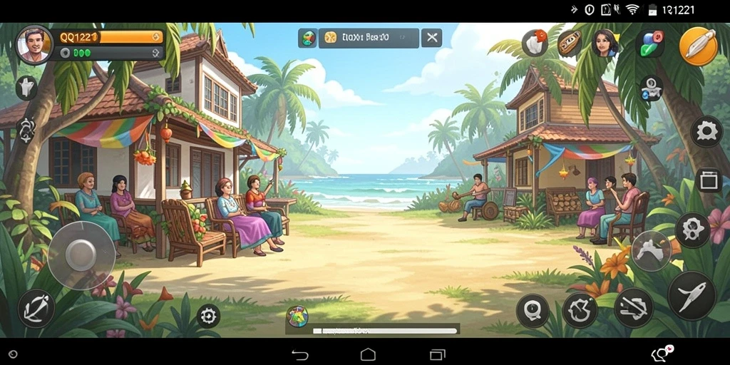 Screenshot menampilkan momen seru dalam gameplay QQ1221.