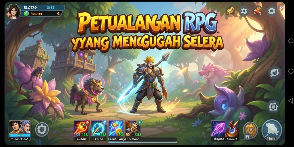 Tangkapan layar menampilkan pertarungan intens dalam permainan RPG yang seru.