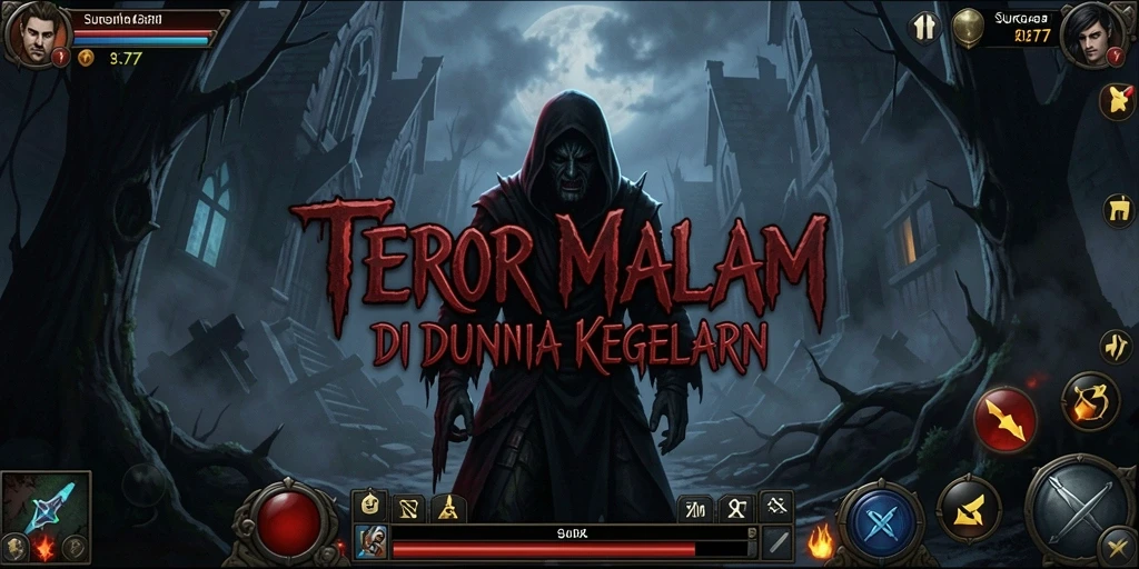 Tangkapan layar SURGA77 menunjukkan suasana mencekam dalam gameplay.