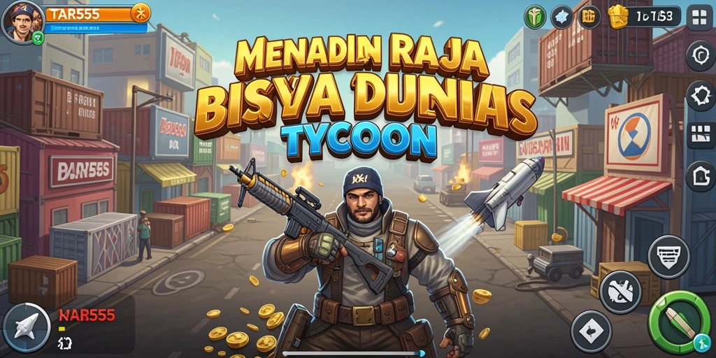 Tangkapan layar gameplay <strong>TAR555</strong> menampilkan manajemen bisnis yang mendetail.